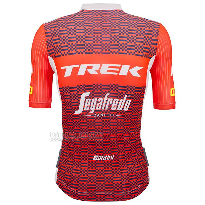 2023 Cycling Jersey Trek Segafredo Orange White Short Sleeve And Bib Short